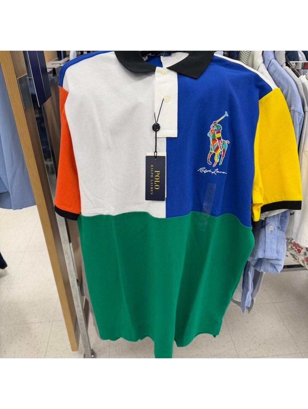 Ralph Lauren Colorblock Polo Shirt Large